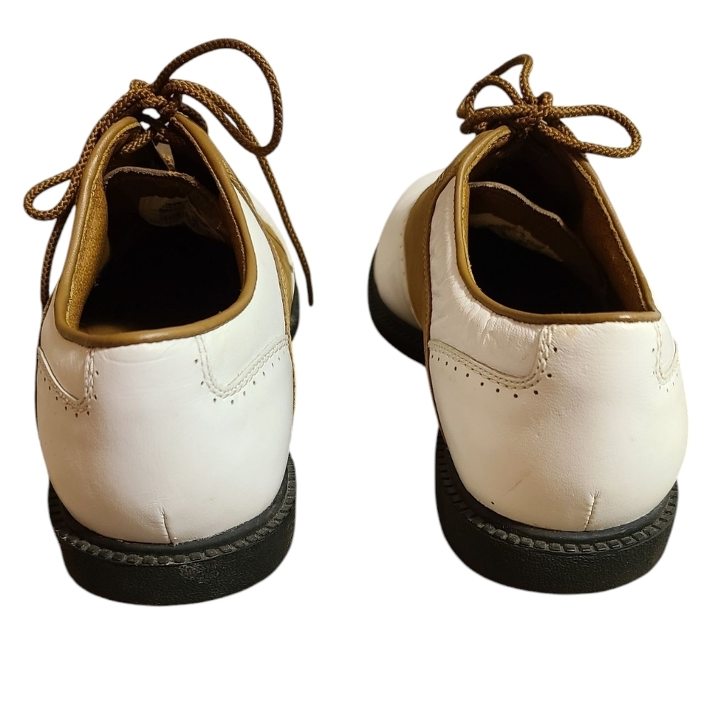 NIKE Zoom Air Golf Sneakers White And Tan Colorblock Spikes 7M - Picture 5 of 14